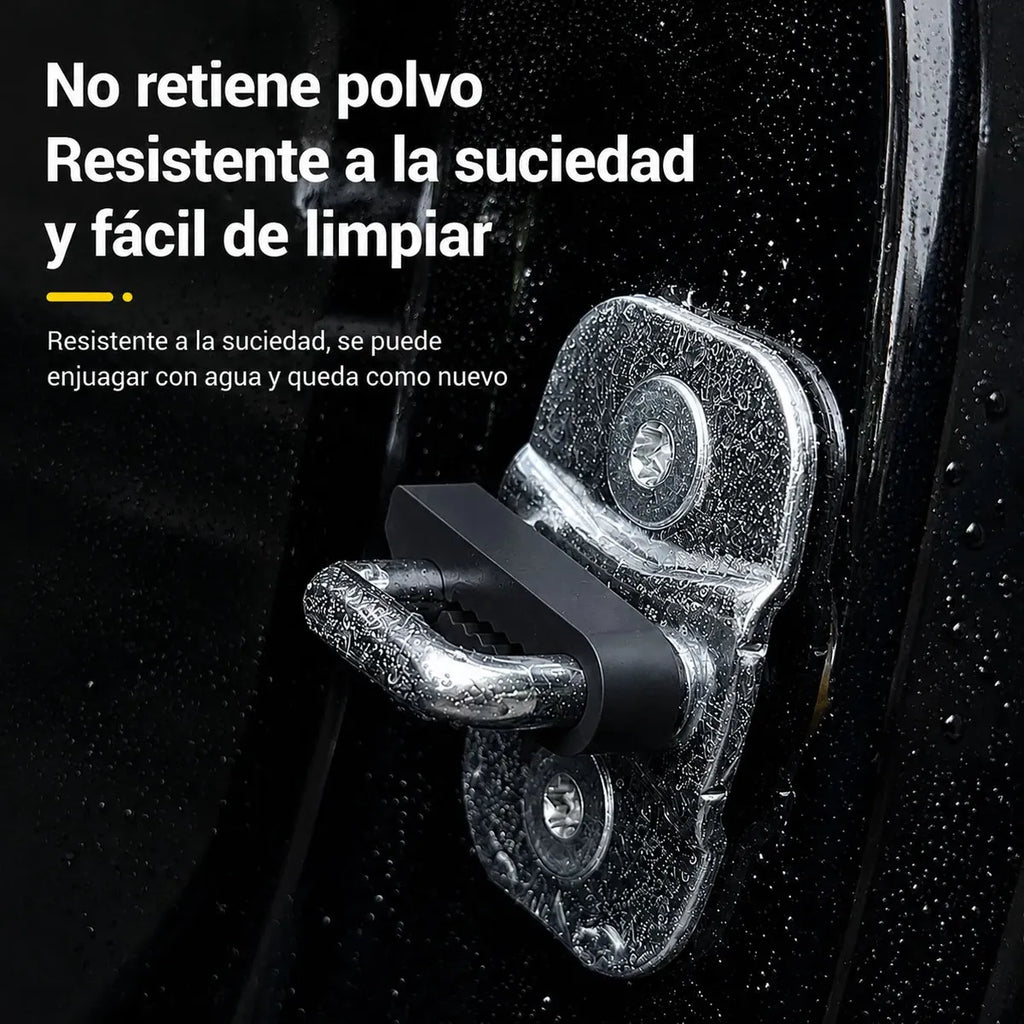 Almohadilla de silicona antiruido para puertas protectoras de auto. Pack de 4 unidades color Negro