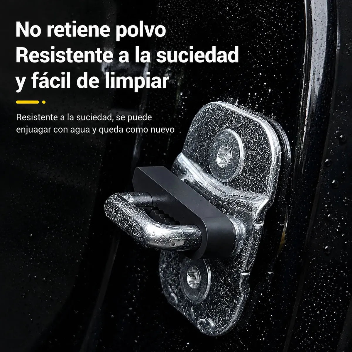 Almohadilla de silicona antiruido para puertas protectoras de auto. Pack de 4 unidades color Negro