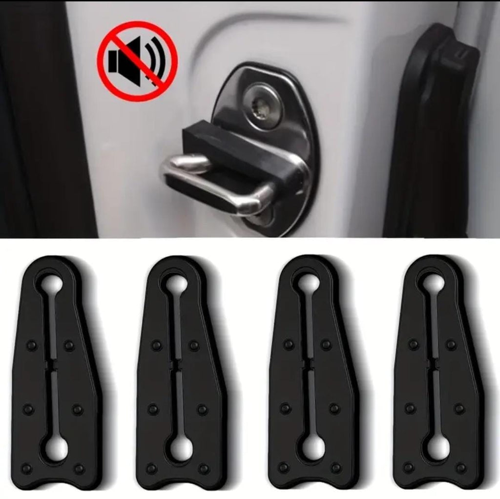 Almohadilla de silicona antiruido para puertas protectoras de auto. Pack de 4 unidades color Negro