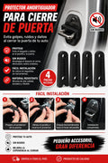 Almohadilla de silicona antiruido para puertas protectoras de auto. Pack de 4 unidades color Negro